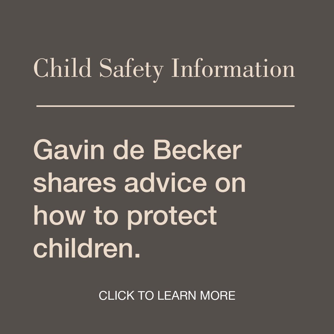 Child Safety Information - Gavin Shares